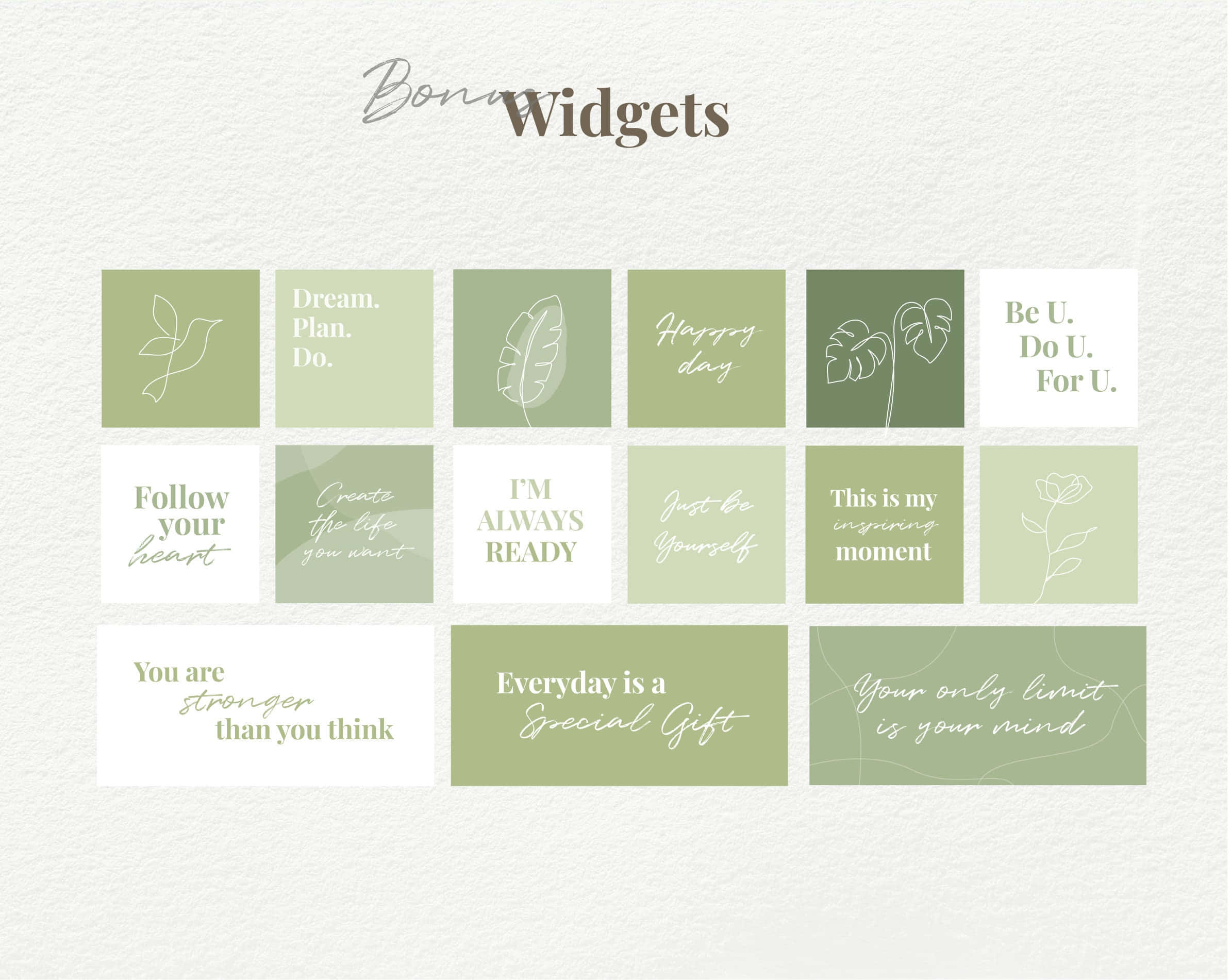 Sage-æstetik med inspirerende citater Wallpapers
