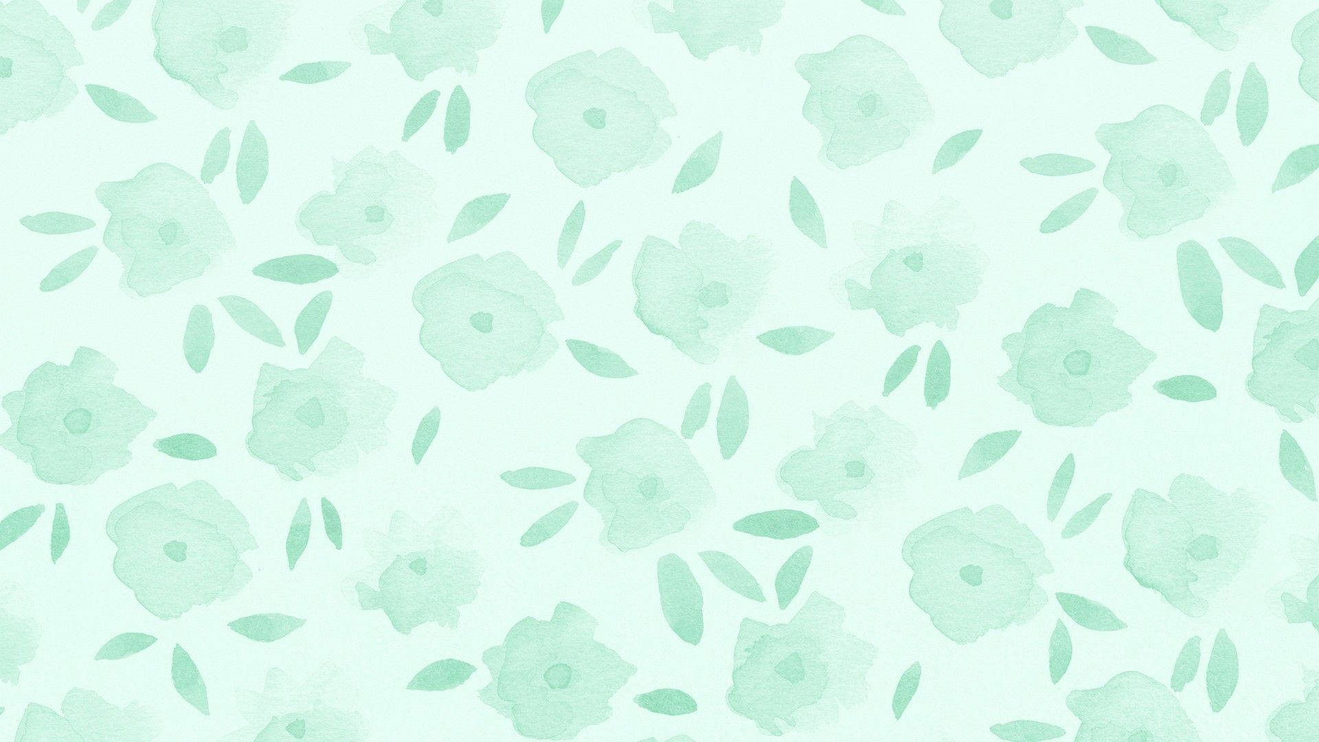 Sagegrøn blomsteræstetik Wallpapers