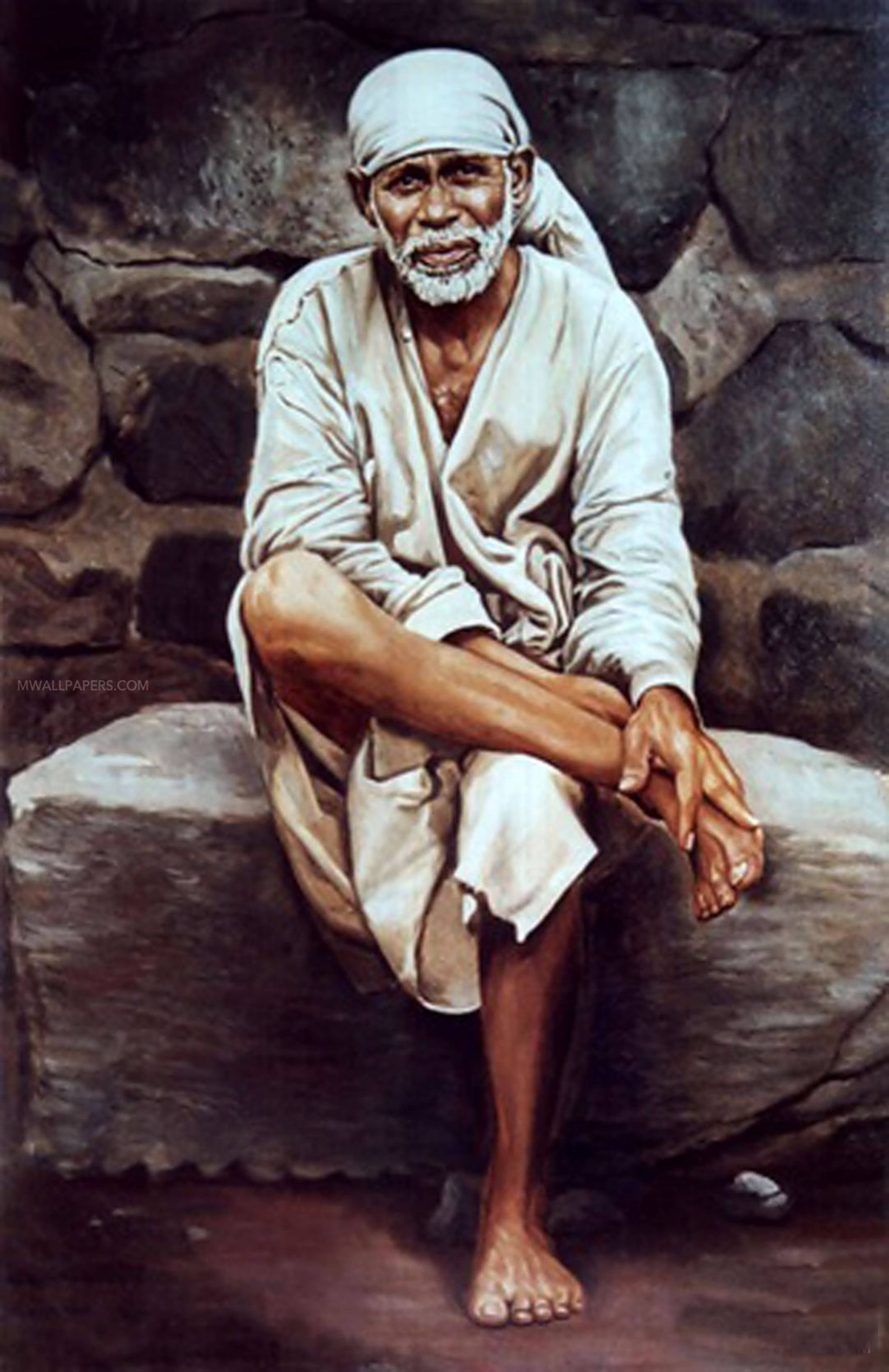 Sai Baba Genoprettet Foto 4K Wallpapers
