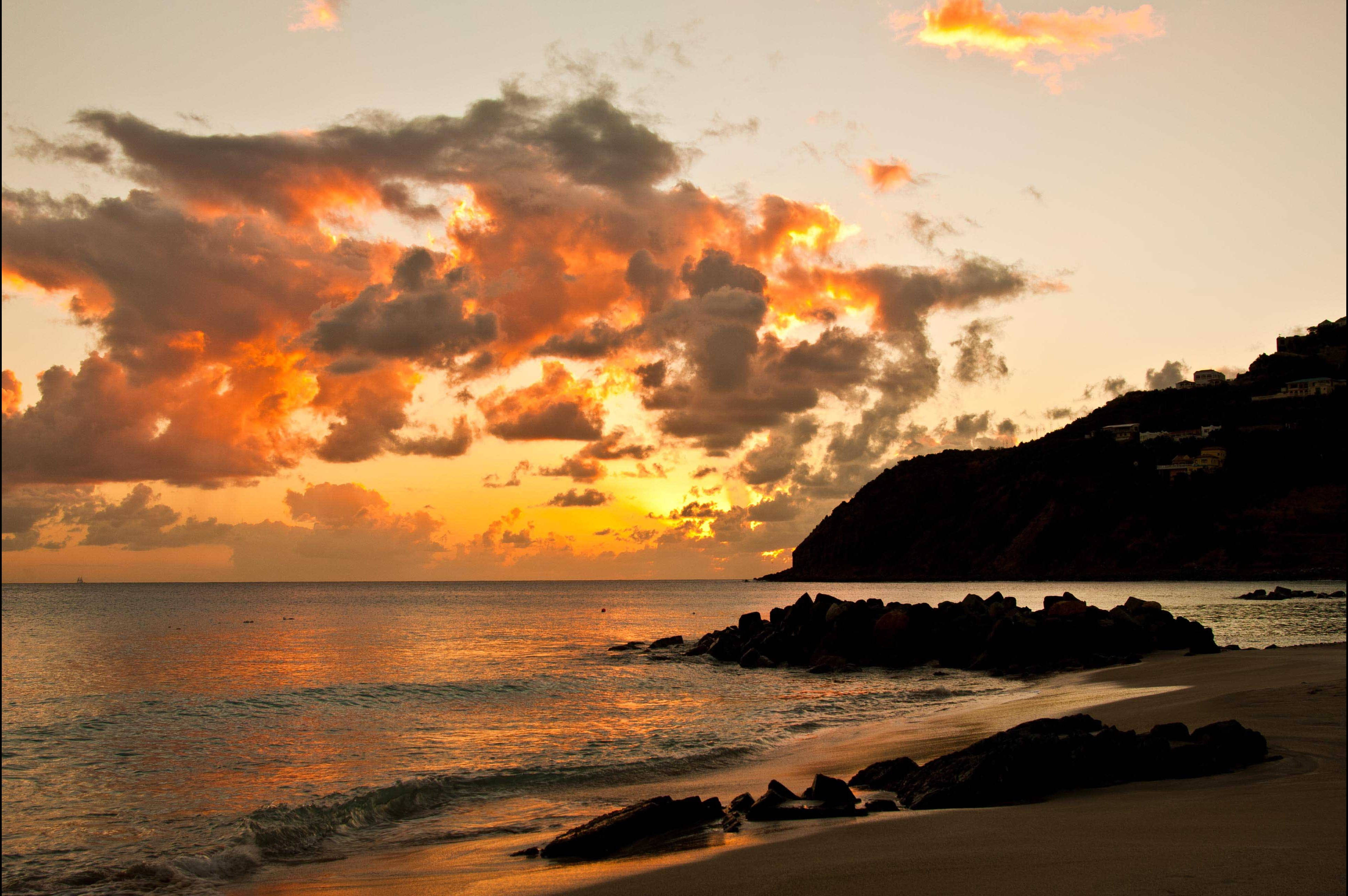Saint Martin smuk solnedgang Wallpapers