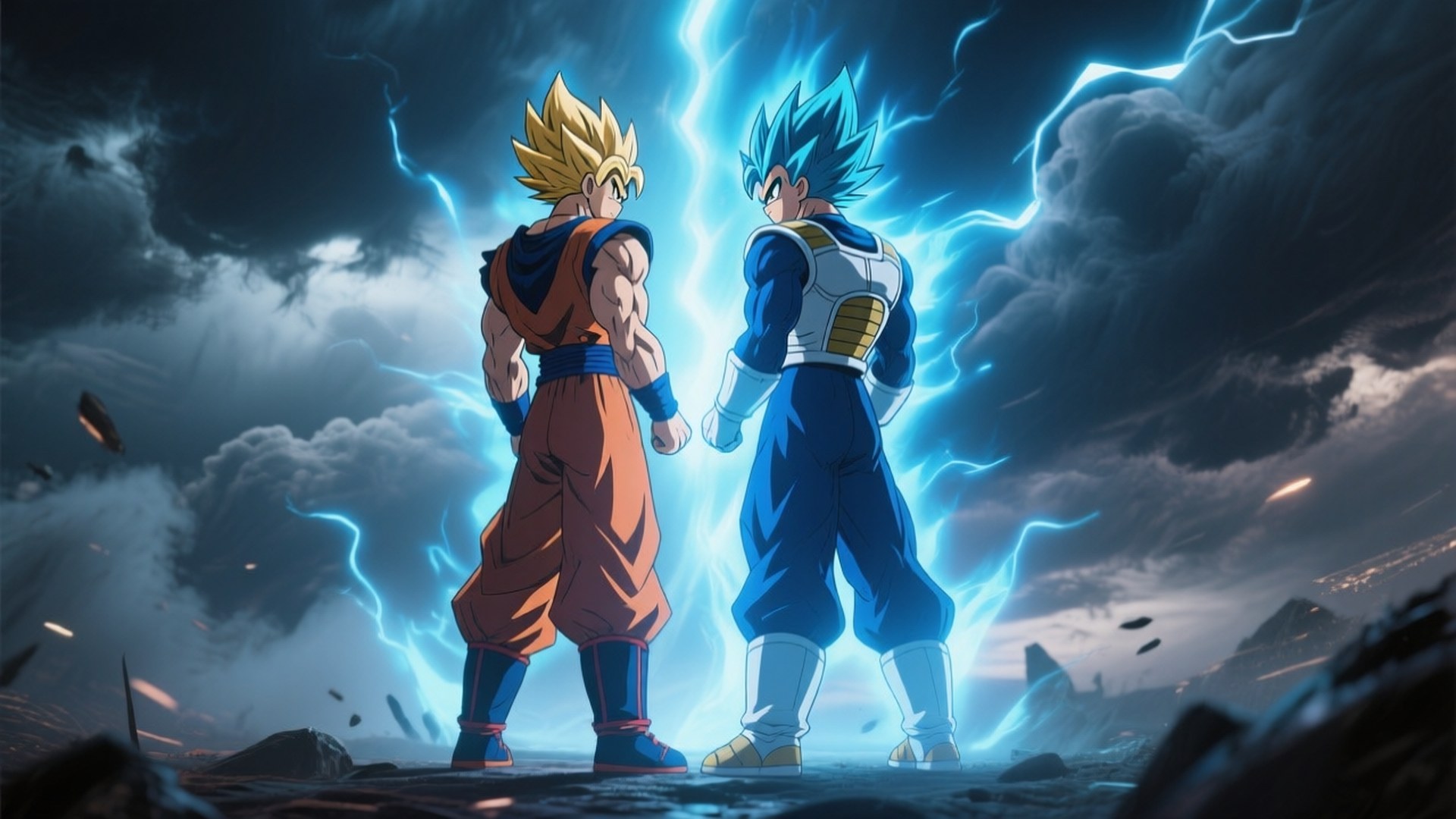 Saiyan-duoen står stærkt Wallpapers