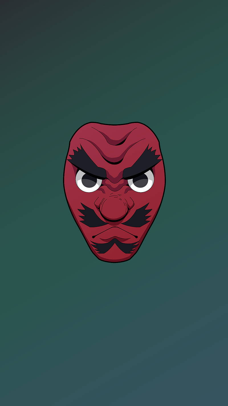 Sakonji dybrød dæmonjægermaske Wallpapers