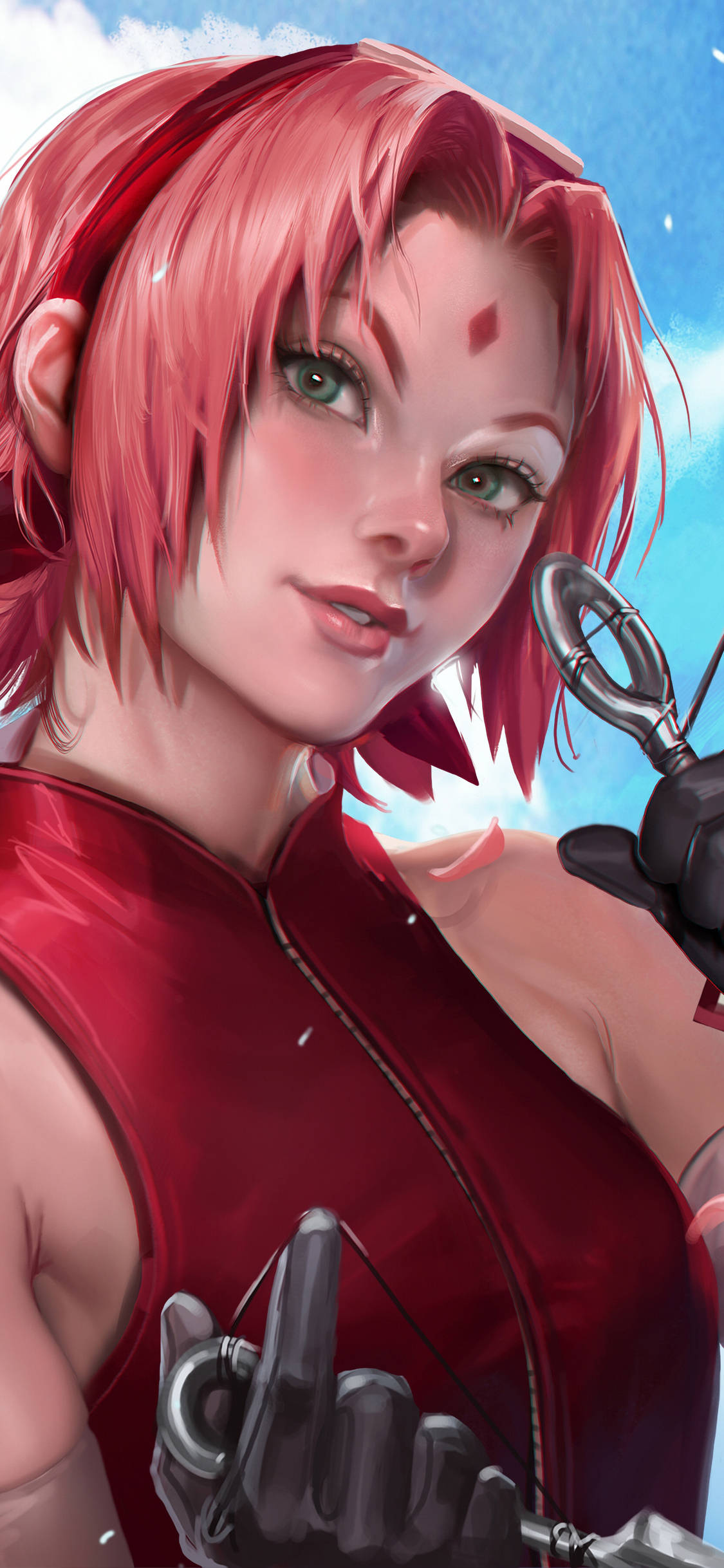 Sakura Haruno Realistisk Tegning Wallpapers