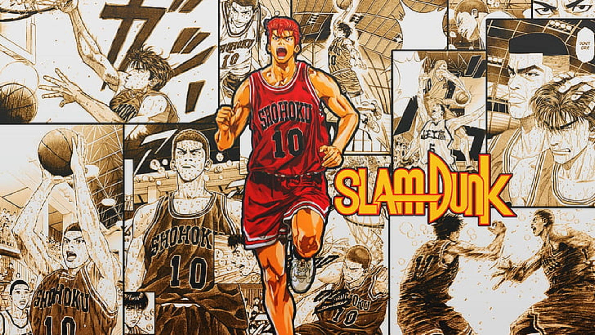 Sakuragi fra Slam Dunk manga panel Wallpapers