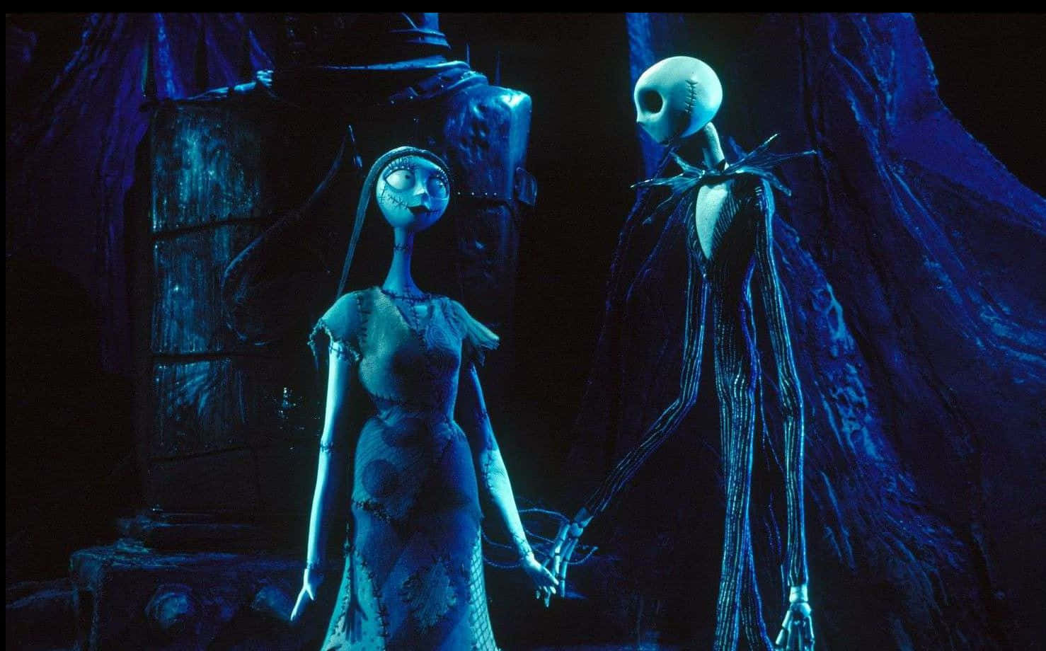 Sally og Jack i et mørkt mareridt før jul Wallpapers