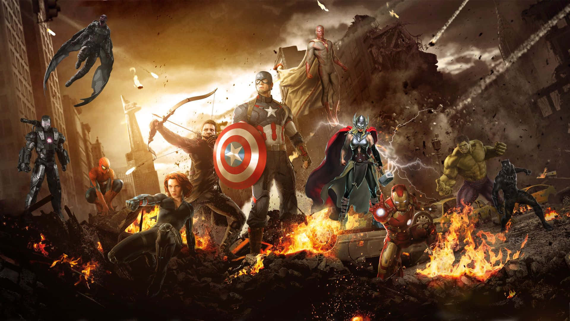 Saml og foren Marvels mægtigste helte! Wallpapers