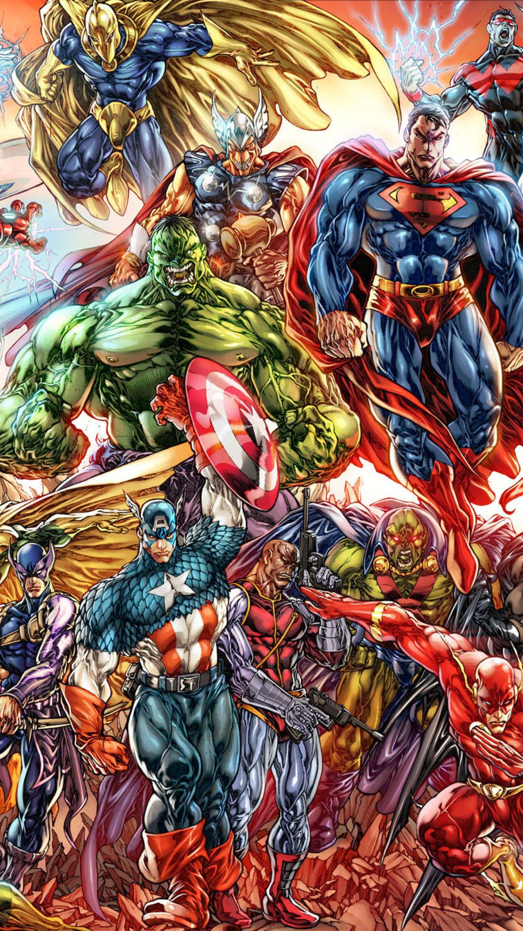 Samling af Marvel-heltene Wallpapers