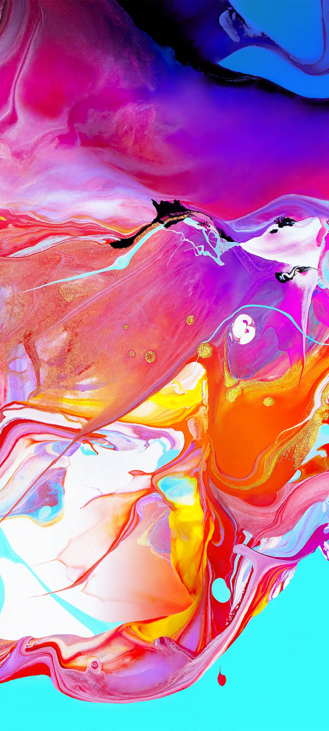 Samsung A51 Farverigt abstrakt maleri Wallpapers