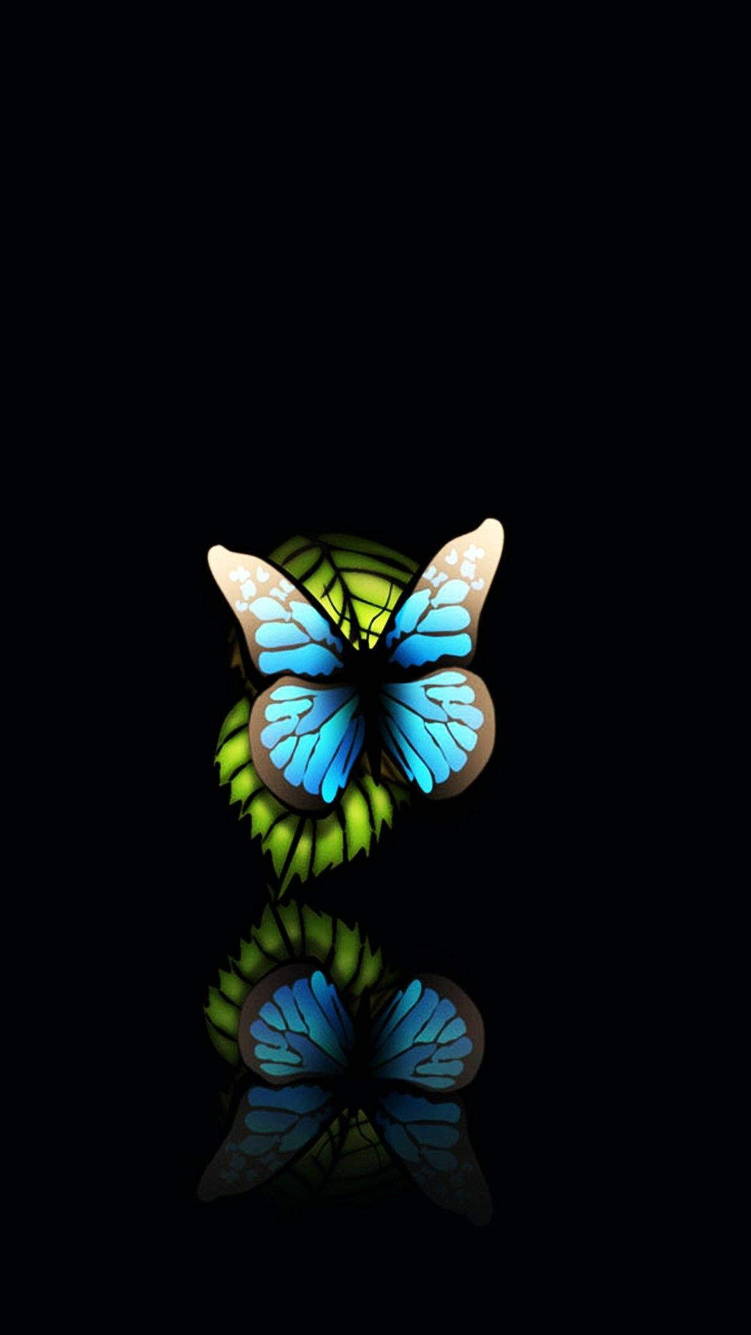 Samsung Galaxy 4K Blå Sommerfugl Wallpapers