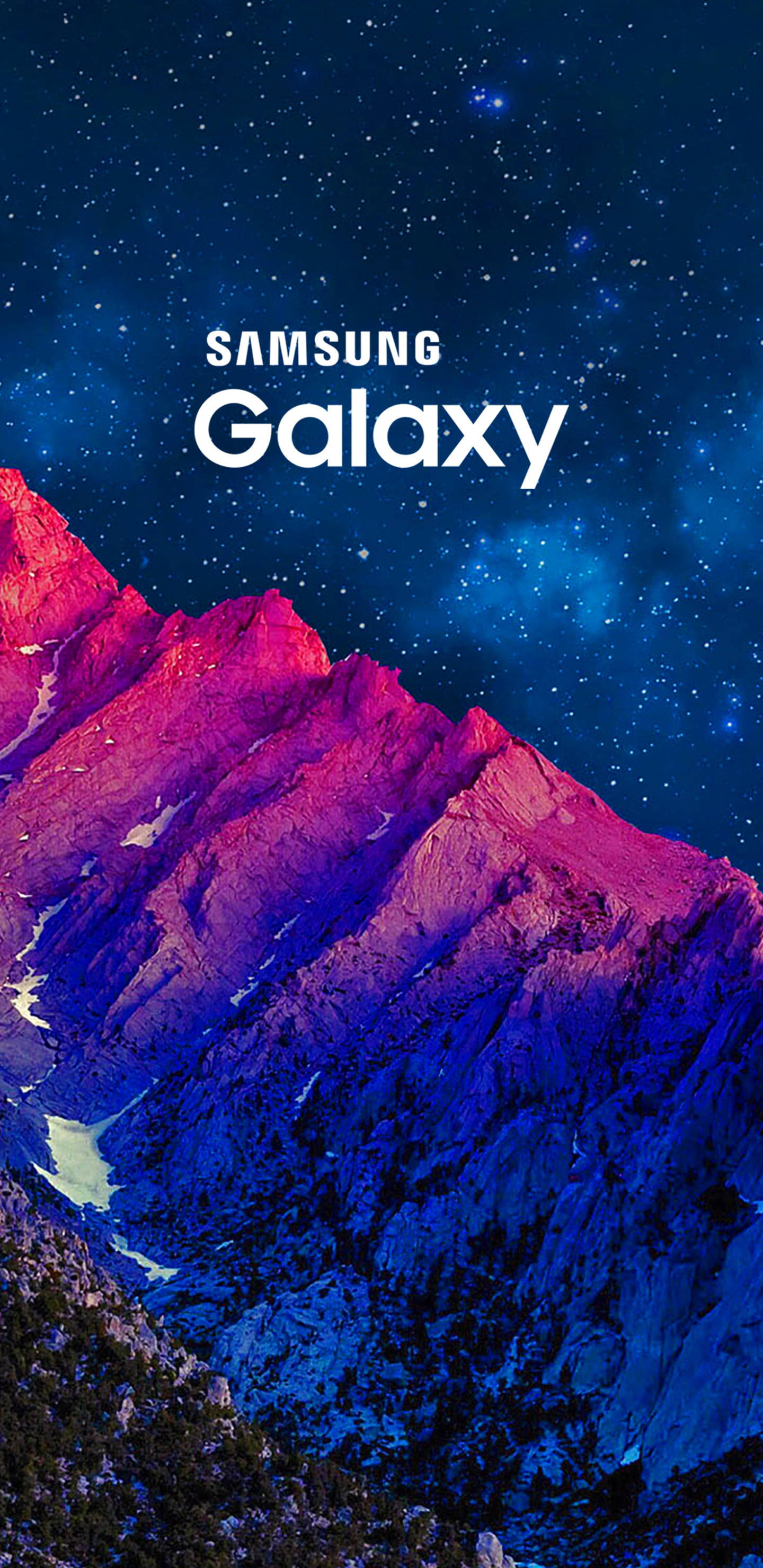 Samsung Galaxy J6 oplyser skumringsbjergtoppene Wallpapers