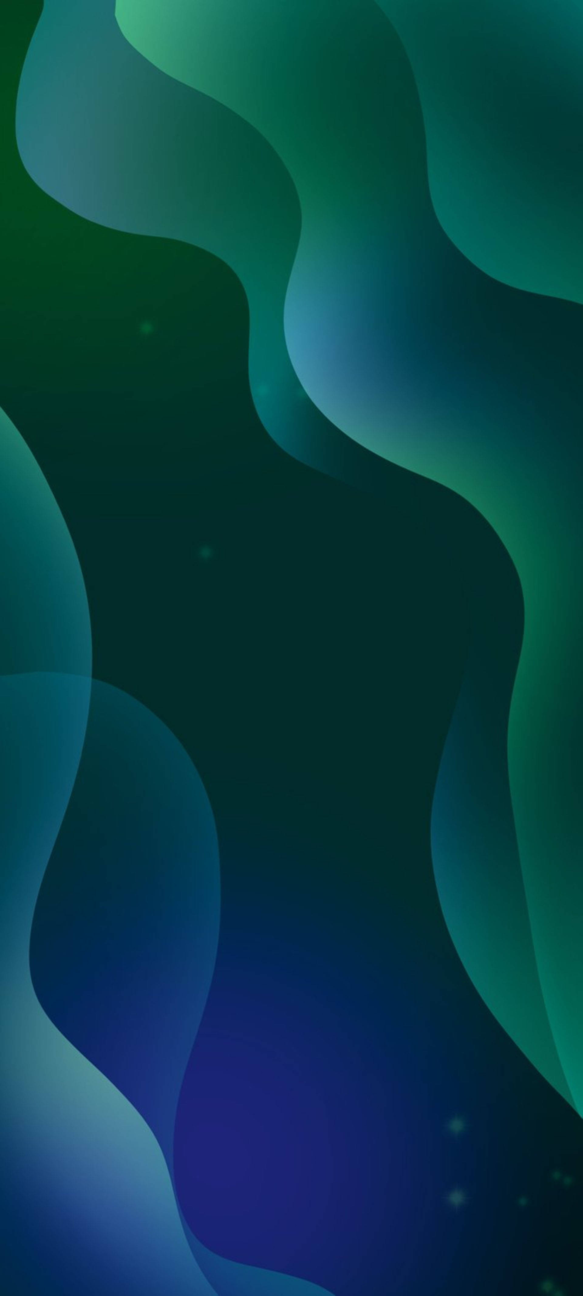 Samsung Galaxy S22 Blågrønne Bølger Wallpapers
