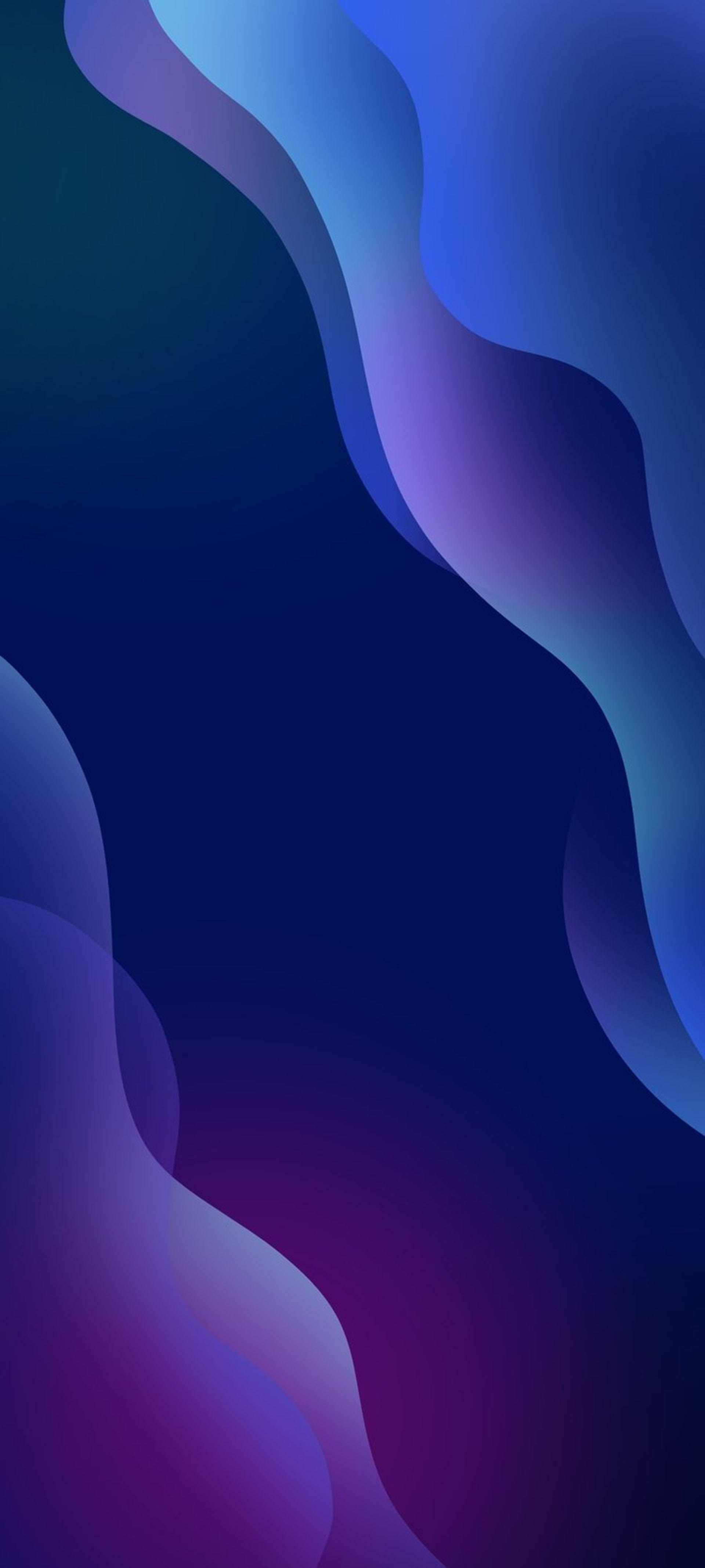 Samsung Galaxy S22 lilla-blå bølger Wallpapers