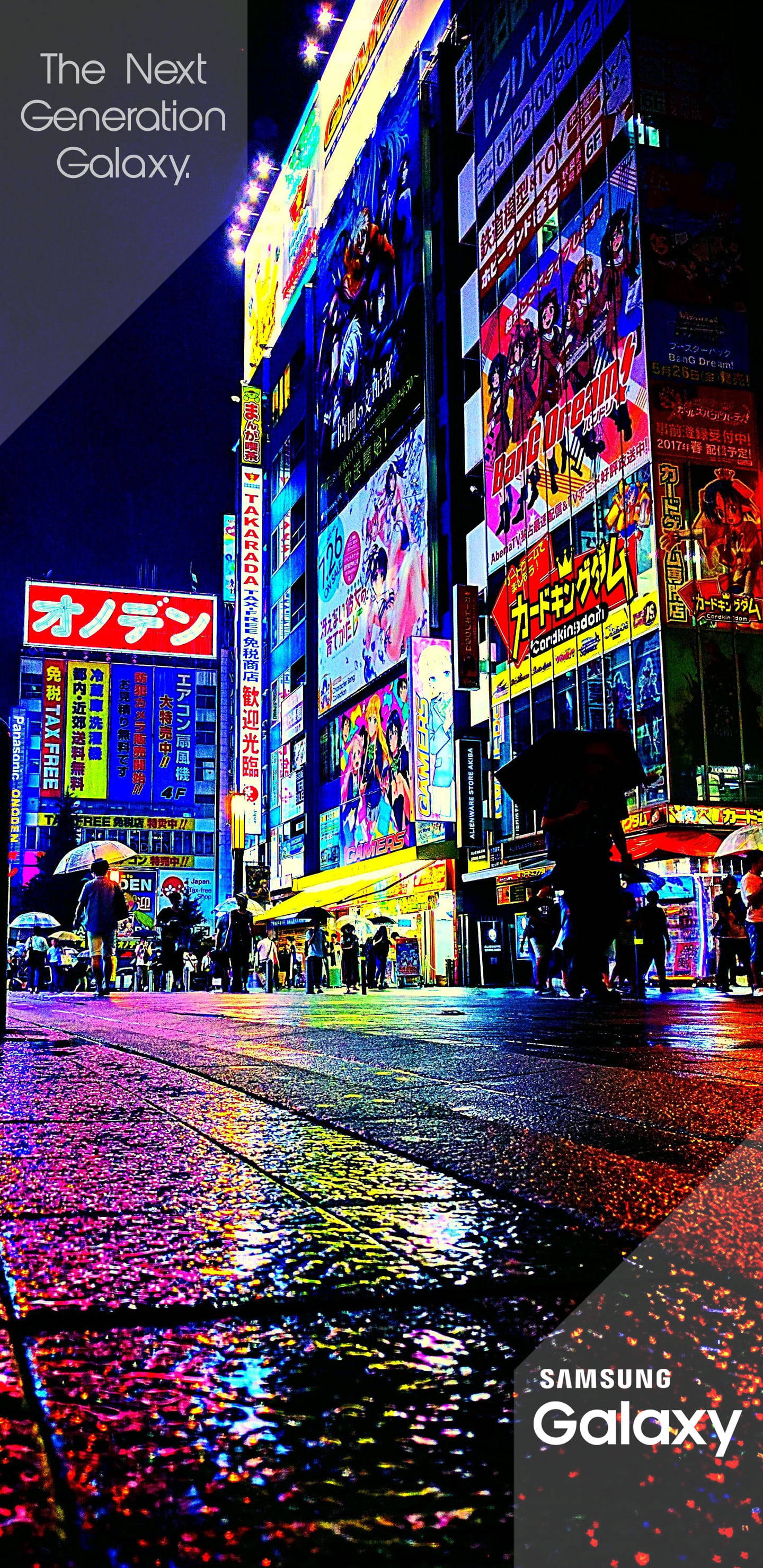 Samsung Galaxy Tokyo Gadeskilte Wallpapers
