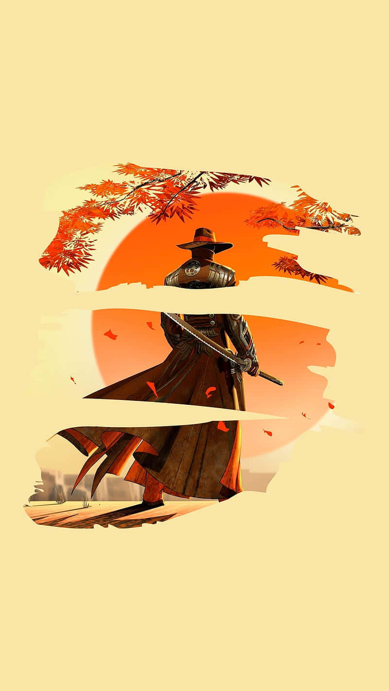 Samurai Cowboy Æstetisk Anime Solnedgang Wallpapers