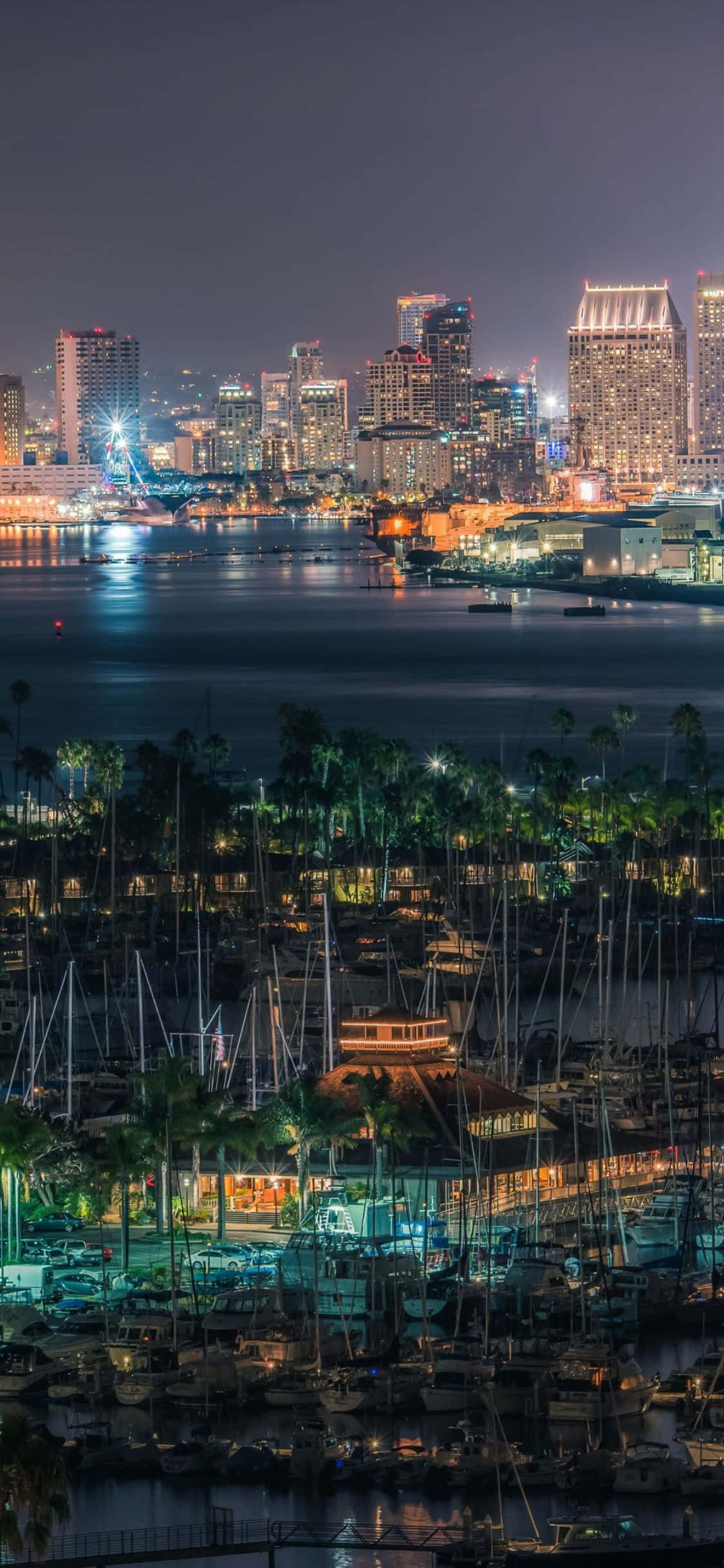 san diego bysilhuet om natten Wallpapers