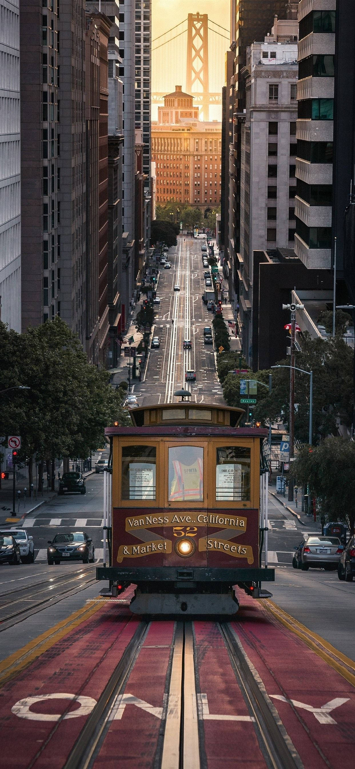 San Francisco telefon svævebane solnedgang Wallpapers