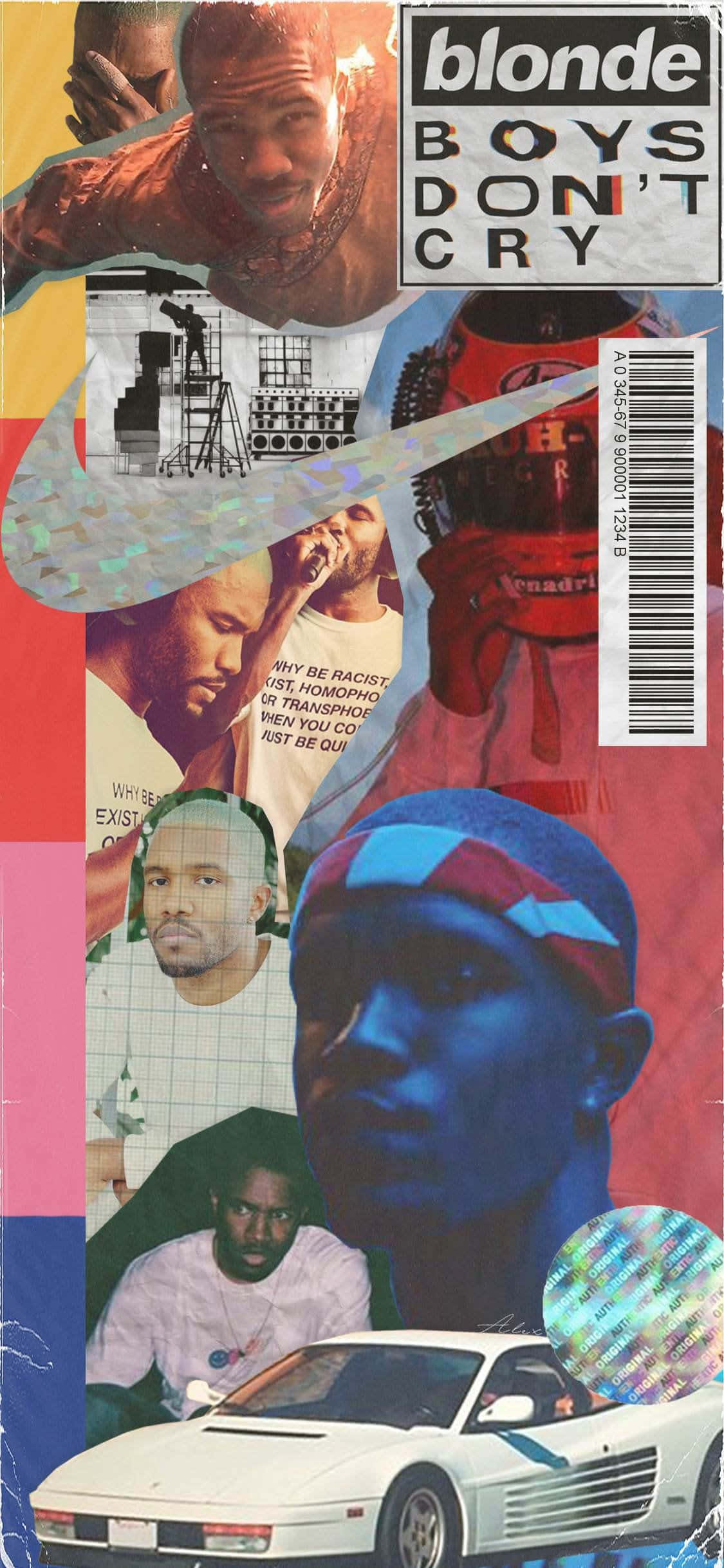 Sangeren Frank Ocean flyver glædeligt gennem en lyserød sløring Wallpapers