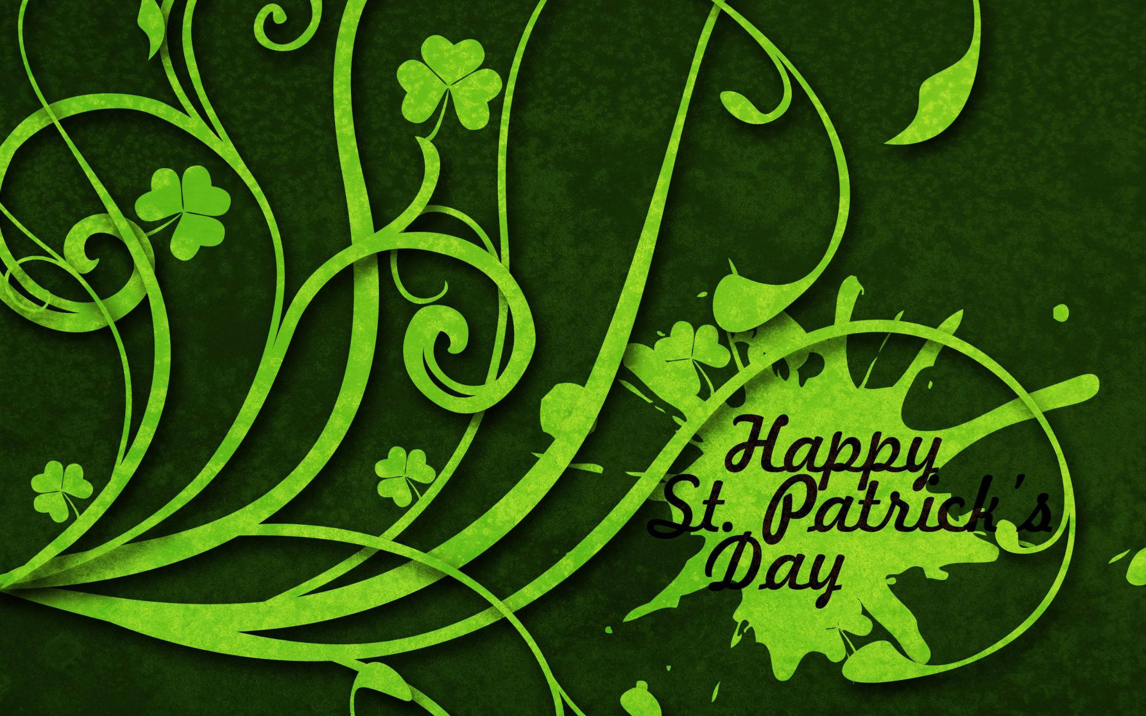 Sankt Patricks Dag med grøn malersprøjt Wallpapers