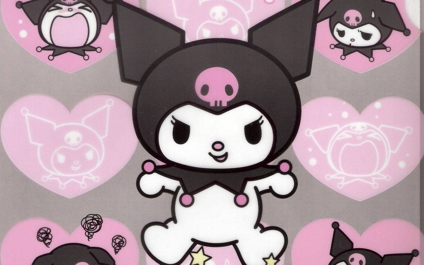 Sanrio Skrivebordsbaggrund med Punkede Kuromi Wallpapers