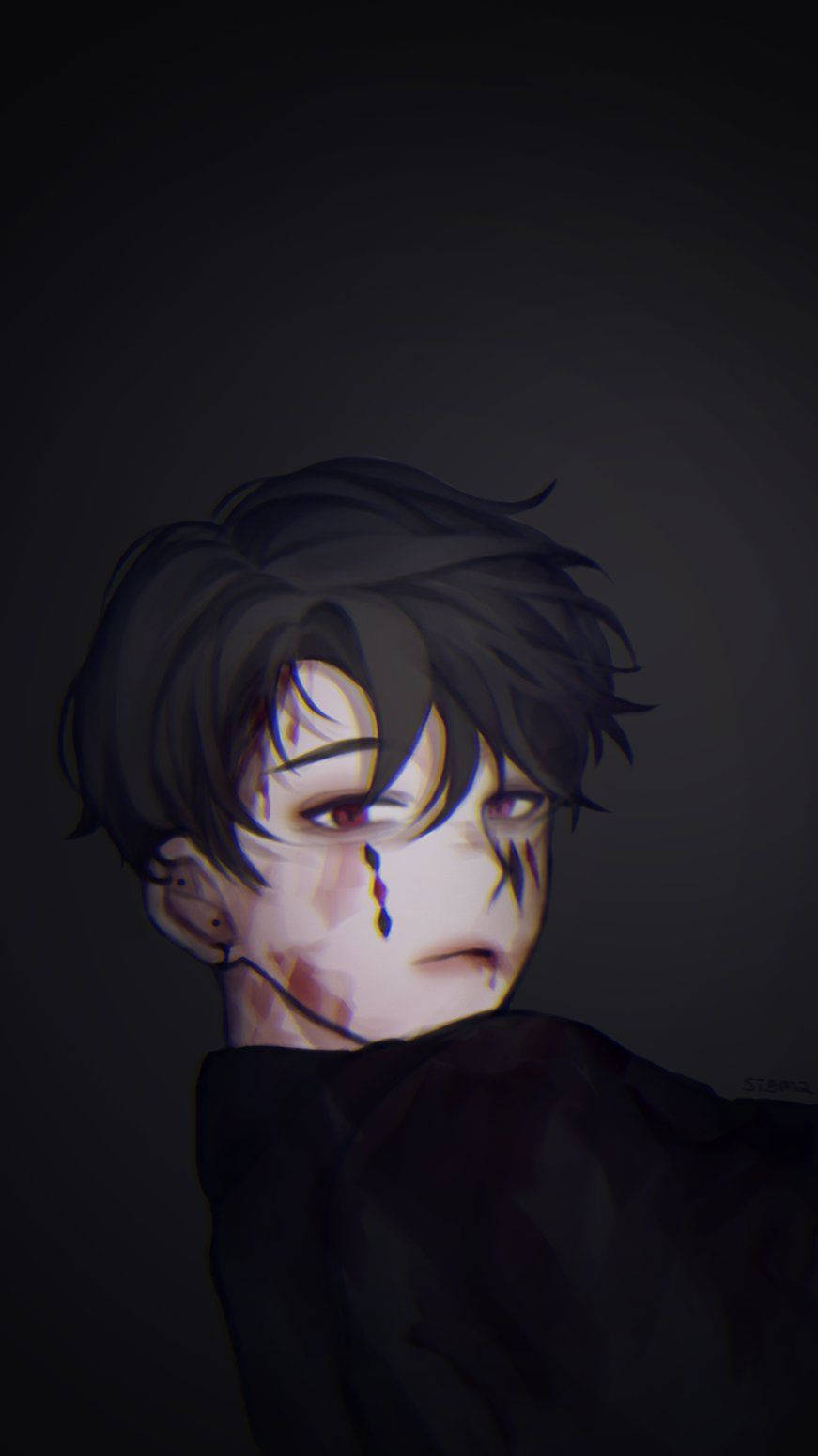 Sårbar dreng edgy anime profilbillede Wallpapers