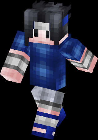Sasuke-figur i Minecraft-stil Wallpapers