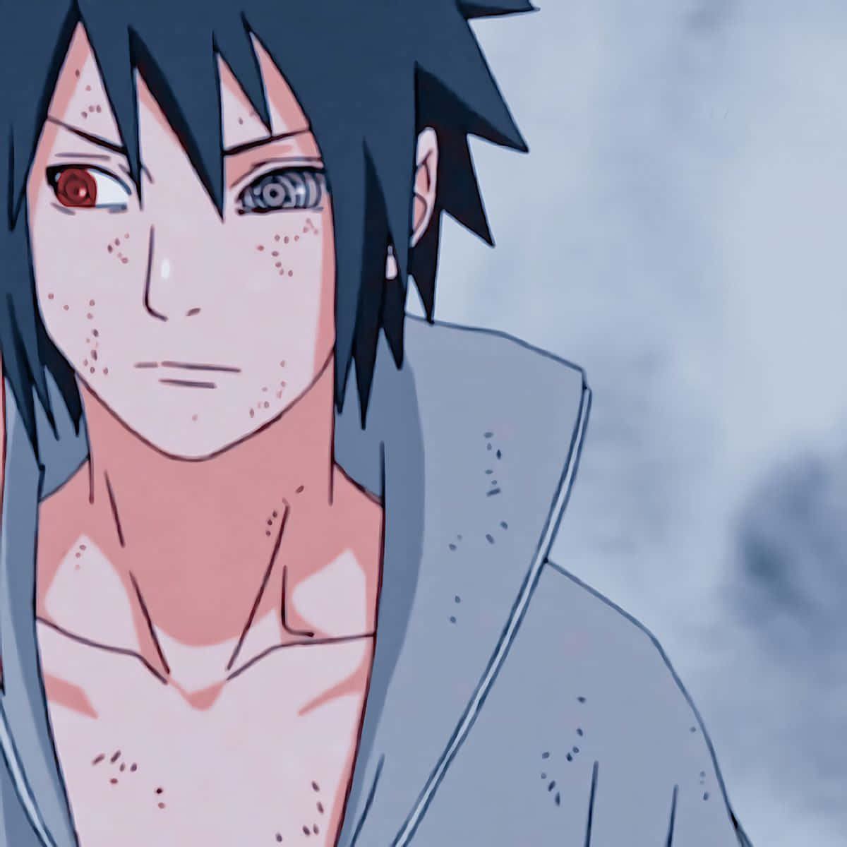 Sasuke finpudser sine færdigheder med Sharingan Wallpapers