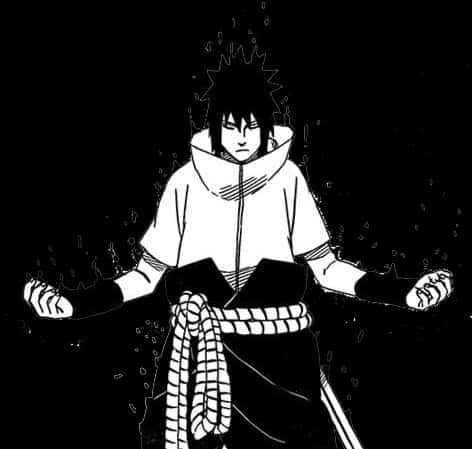 Sasuke mediterer i mørket Wallpapers