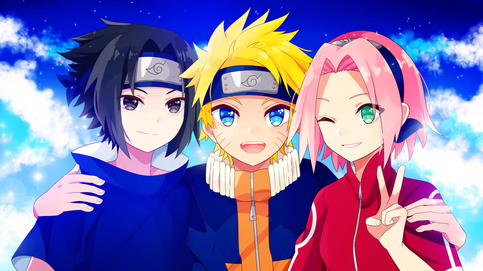 Sasuke, Naruto og Sakura 4K — Naruto Wallpapers
