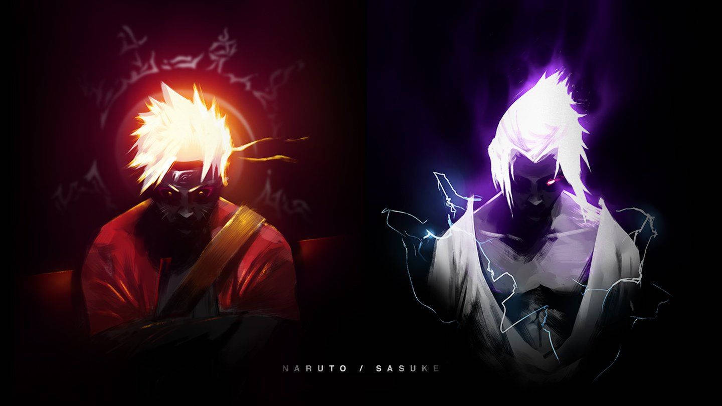 Det komplekse forhold mellem Sasuke og Naruto wallpaper. — Naruto Wallpapers
