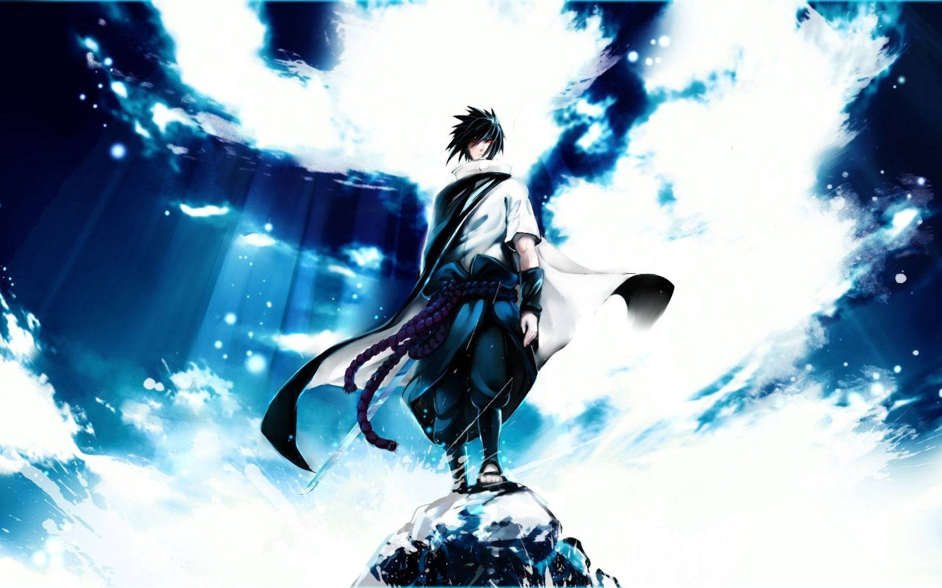 Sasuke Uchiha i aktion. Wallpapers