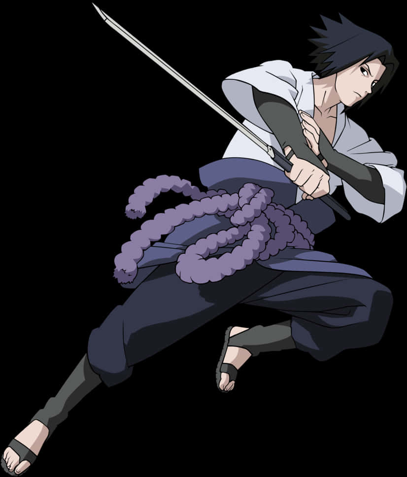 Sasuke Uchiha i aktionspositur Wallpapers