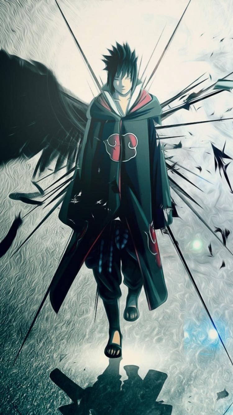Sasuke Uchiha ifører sig Akatsuki-kåben Wallpapers