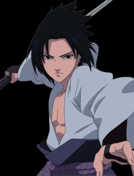 Sasuke Uchiha klar til kamp Wallpapers