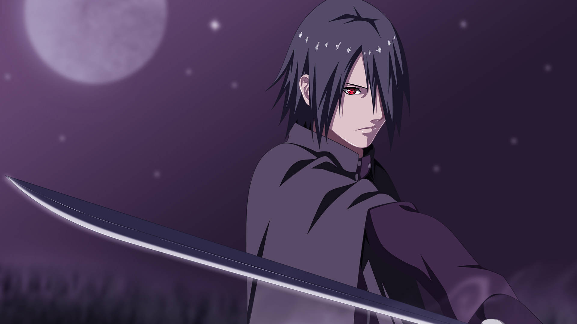 Sasuke Uchiha, klar til kamp med sin Ninja Blade. Wallpapers