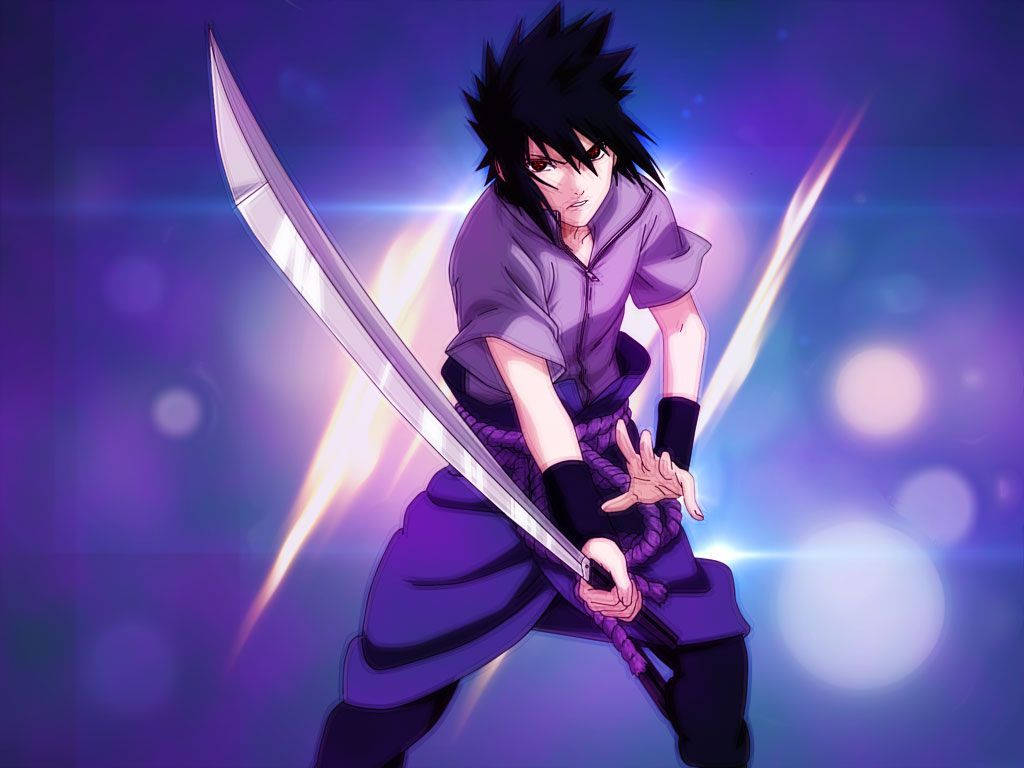 Sasuke Uchiha svinger Kusanagi-sværdet Wallpapers