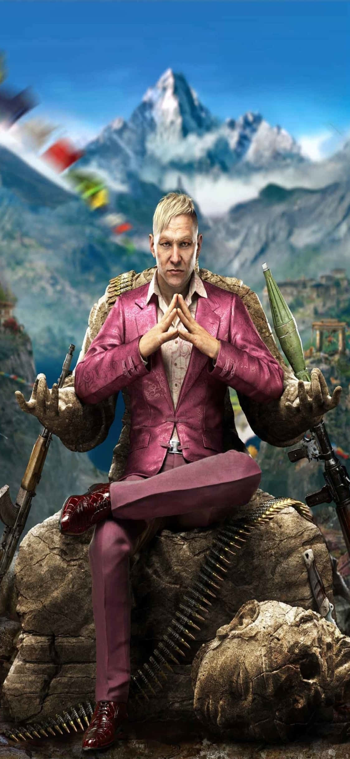 Scenisk udsigt over den åbne verden i Far Cry 3 på iPhone X Wallpapers