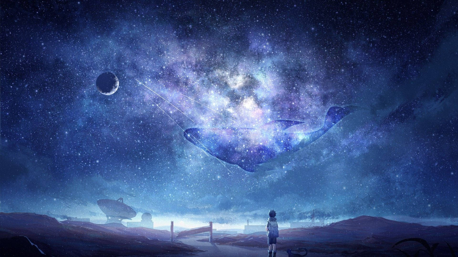 Sci-Fi Anime Nattehimmel Wallpapers