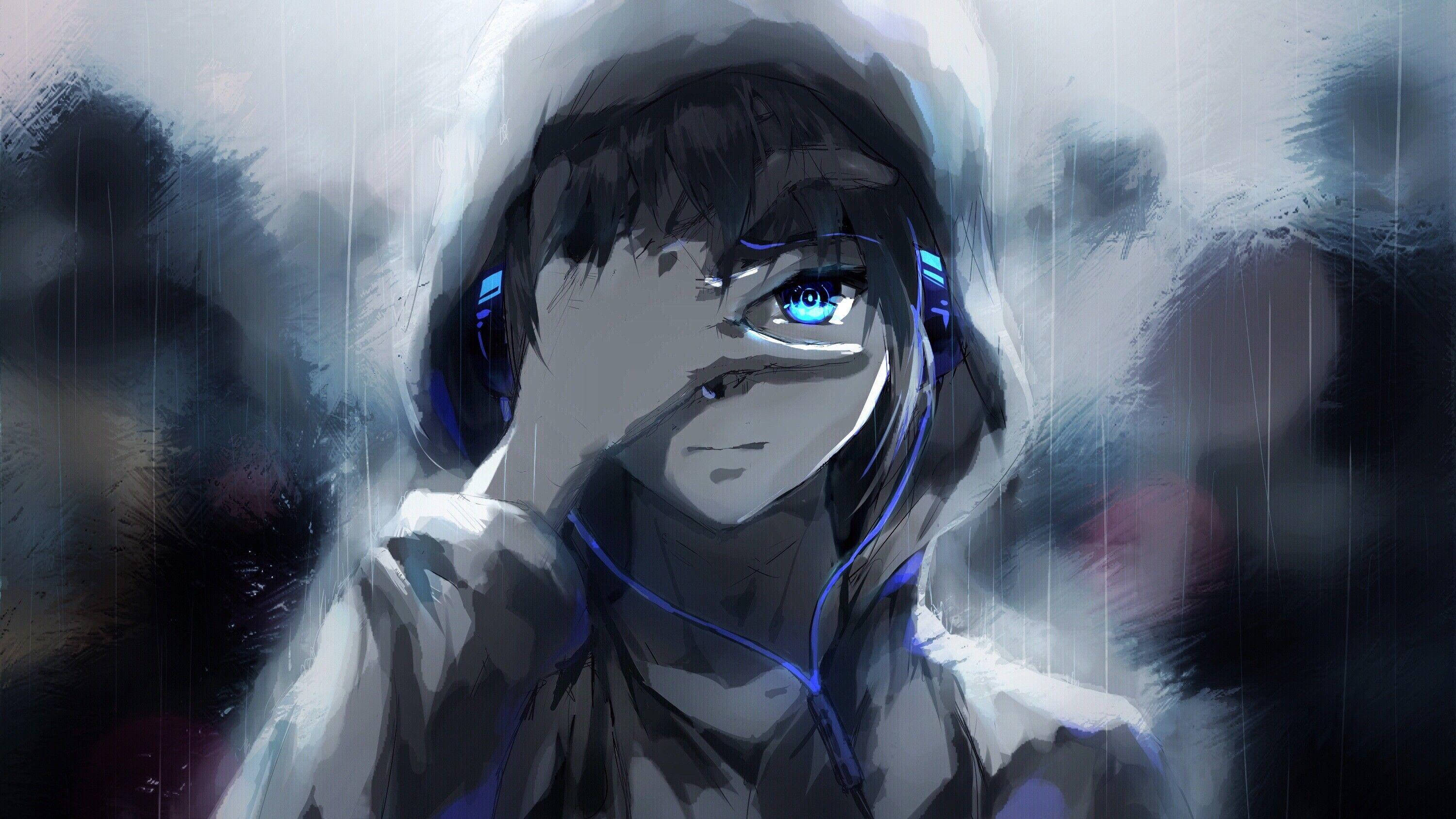 Sød anime PFP regnkunst Wallpapers