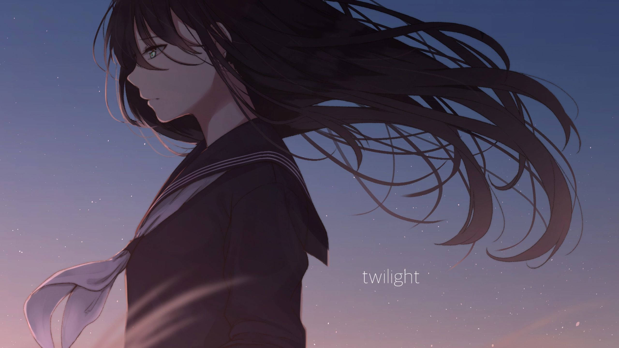 Sød anime PFP æstetisk trist pige Wallpapers