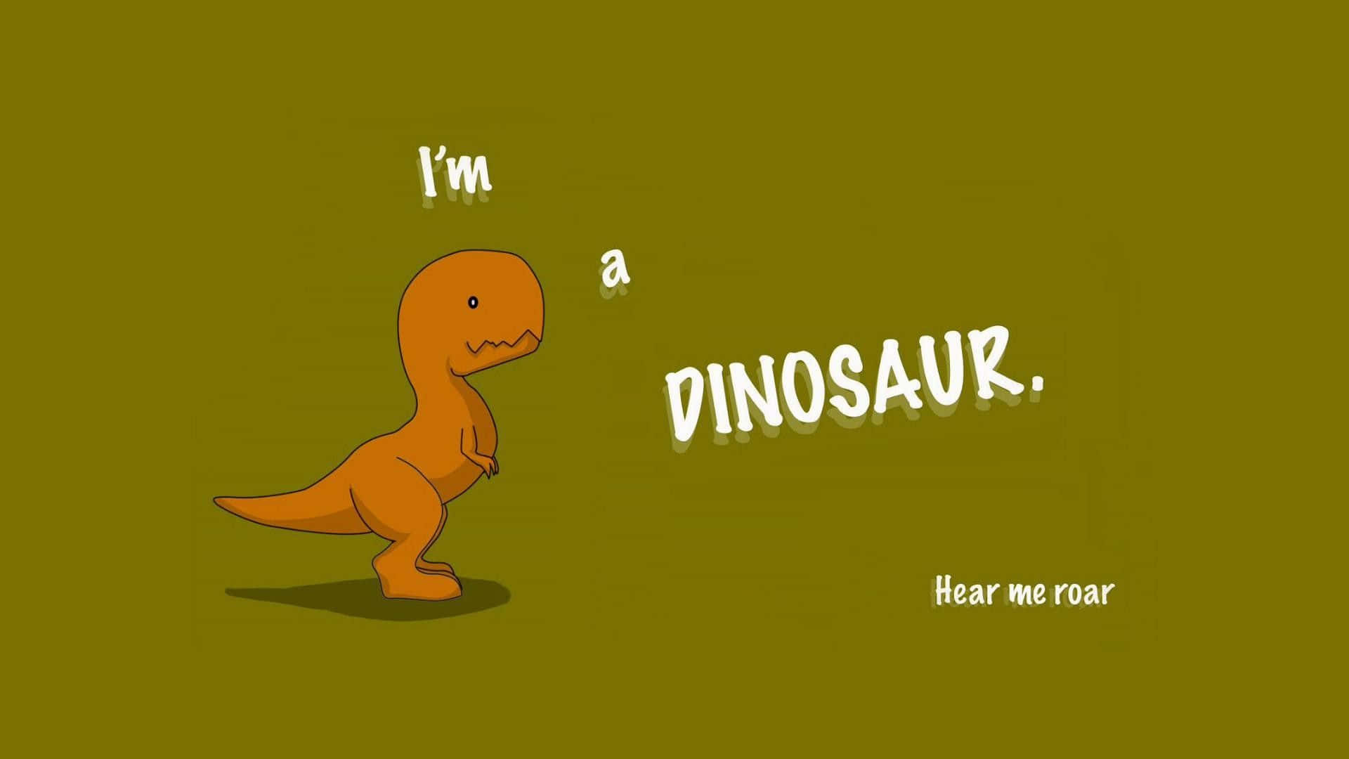 Sød babydinosaur udforsker verden Wallpapers