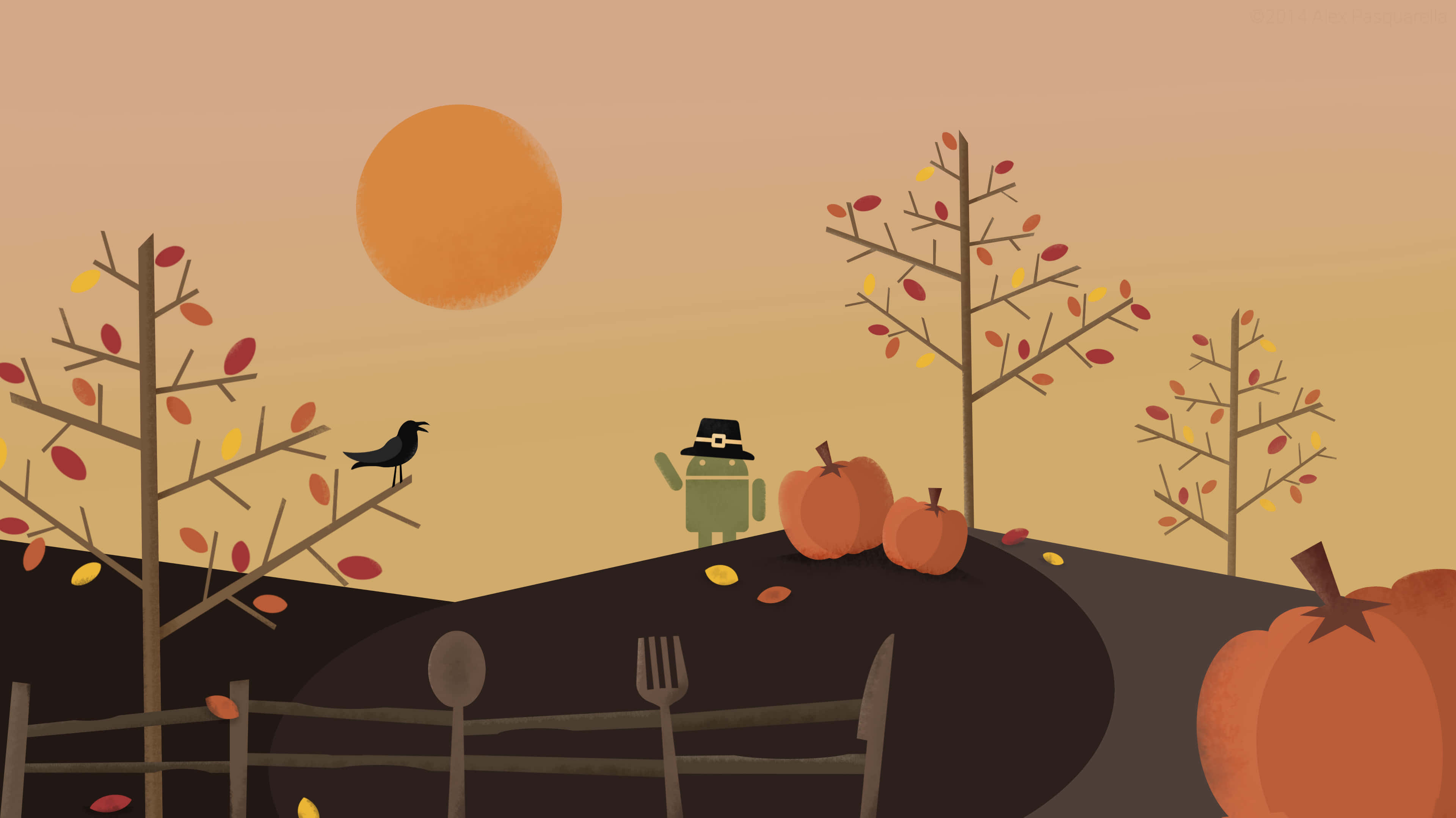 Sød baggrund til Thanksgiving Wallpapers