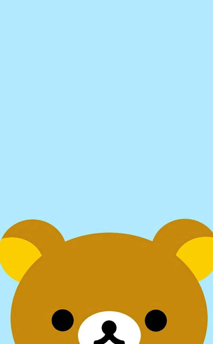 Sød brun bamse der kigger frem baggrund Wallpapers