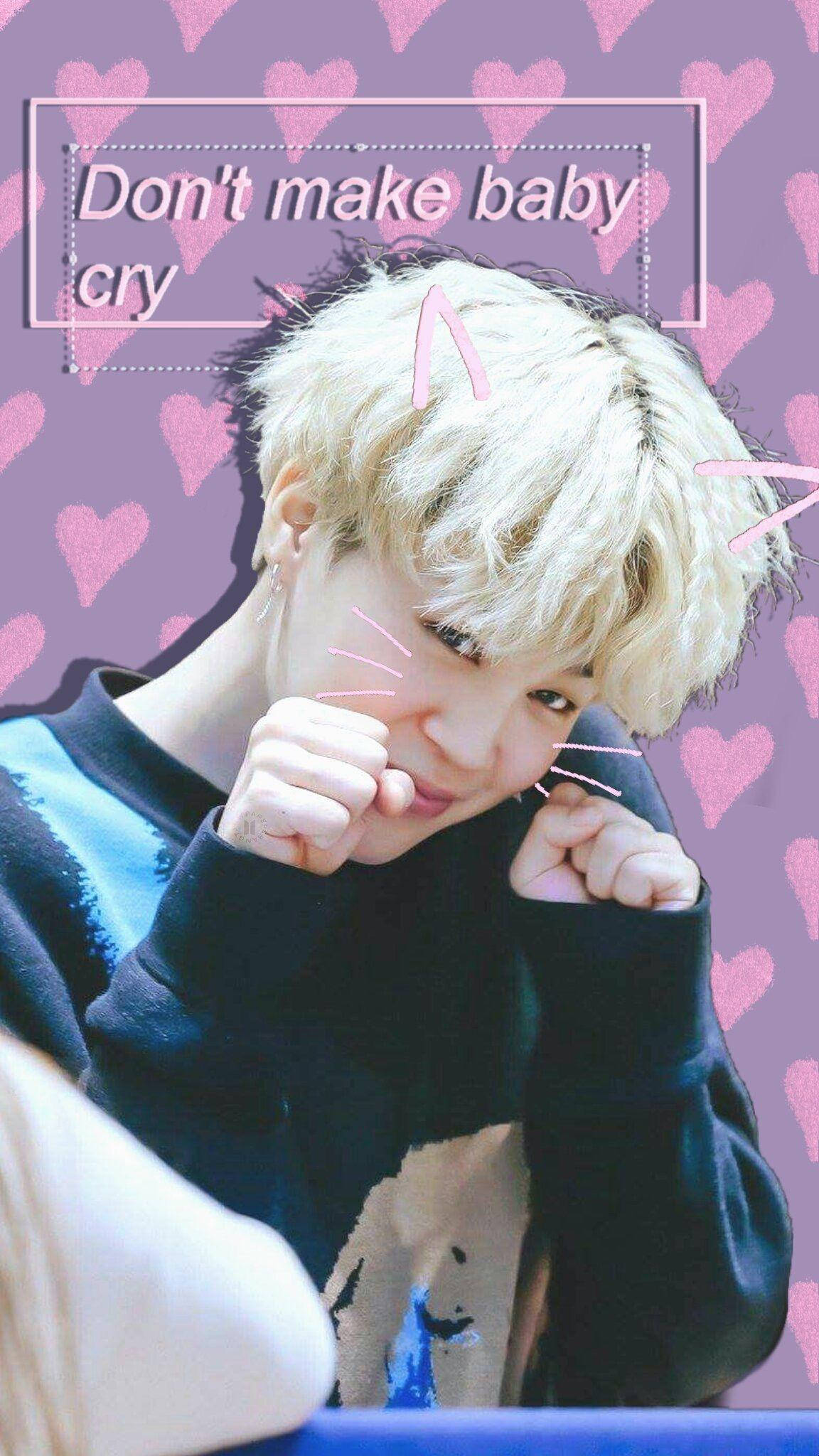 Sød BTS Jimin Katte-Edit Wallpapers