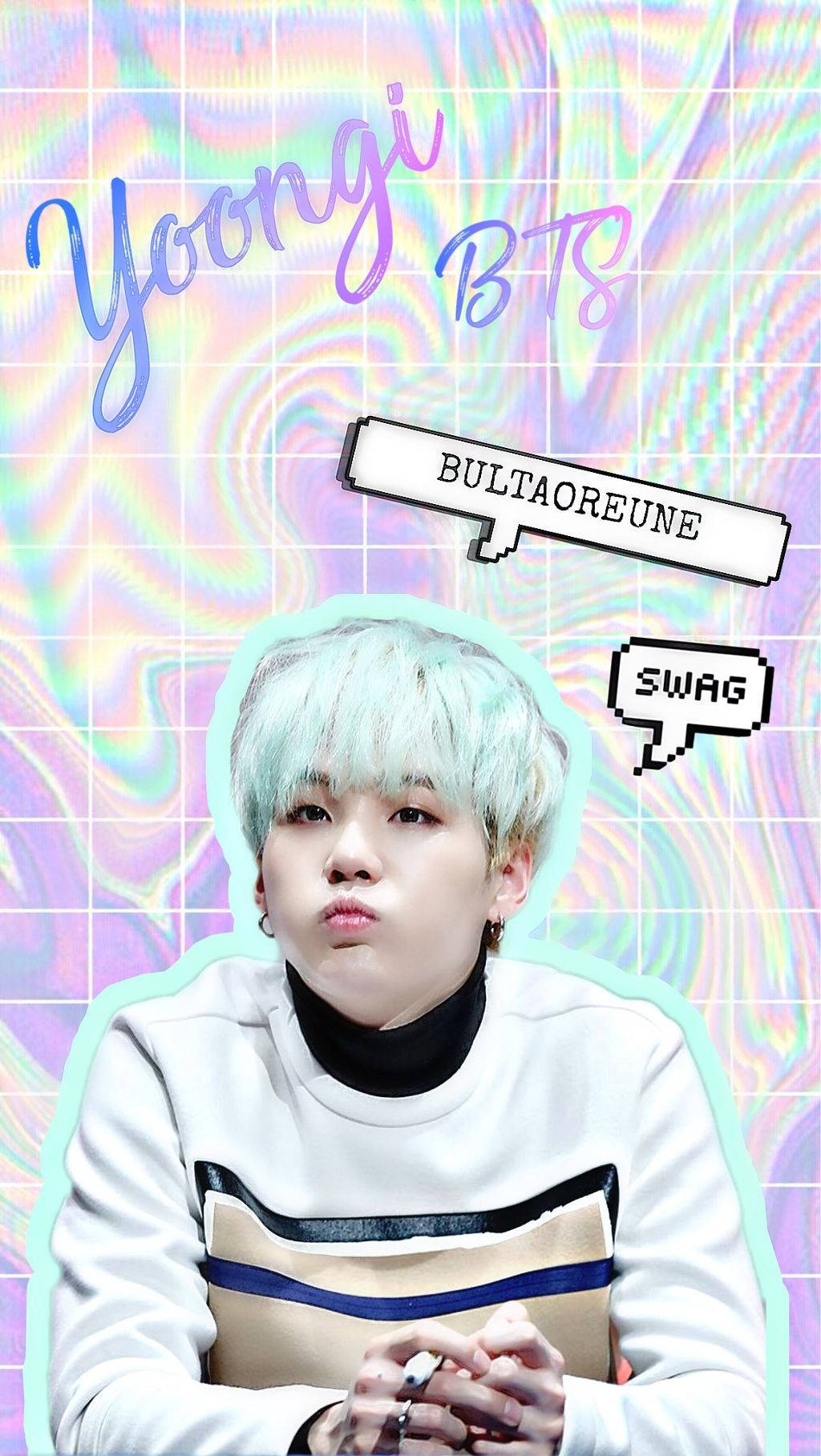 Sød BTS Suga talebobler Wallpapers