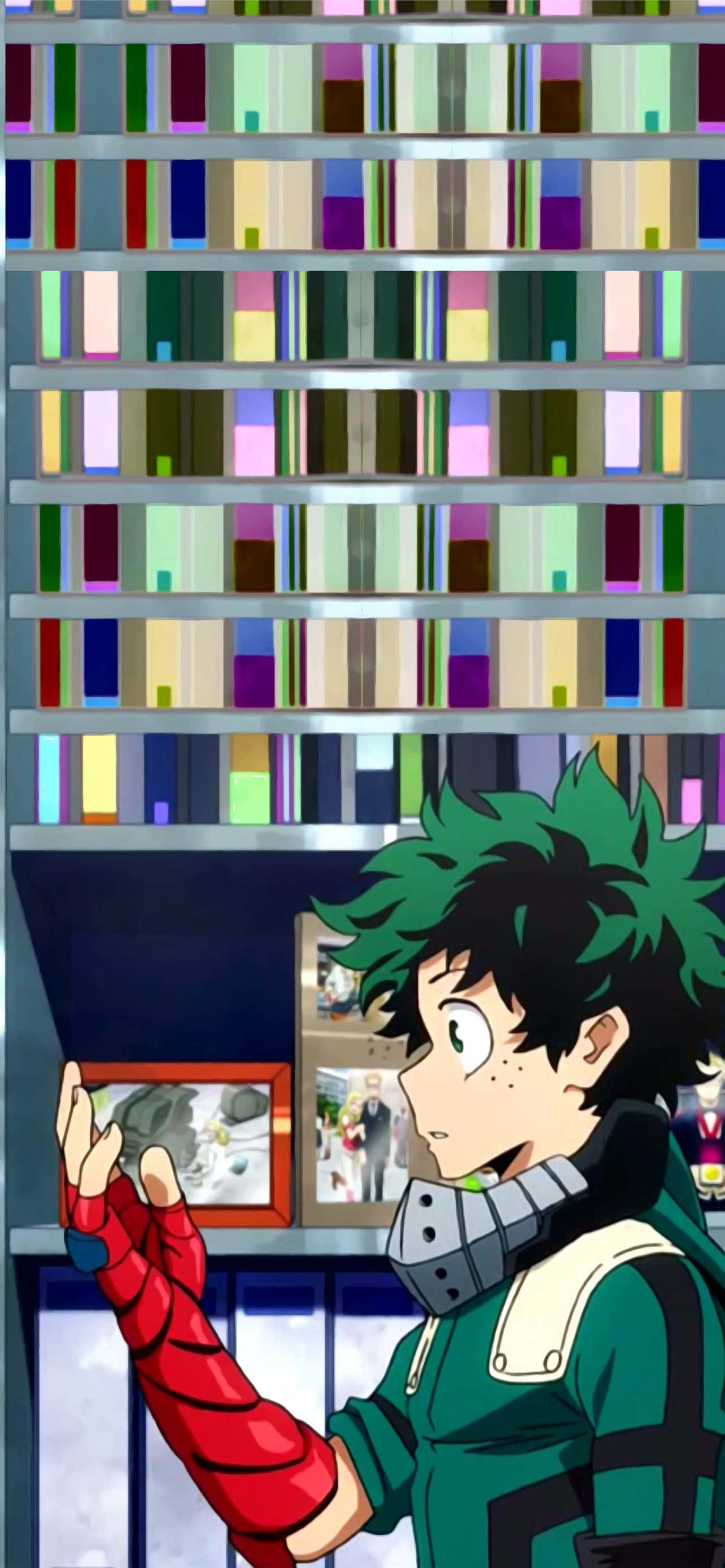 Sød Deku Stirrer På Sin Hånd Billede Wallpapers