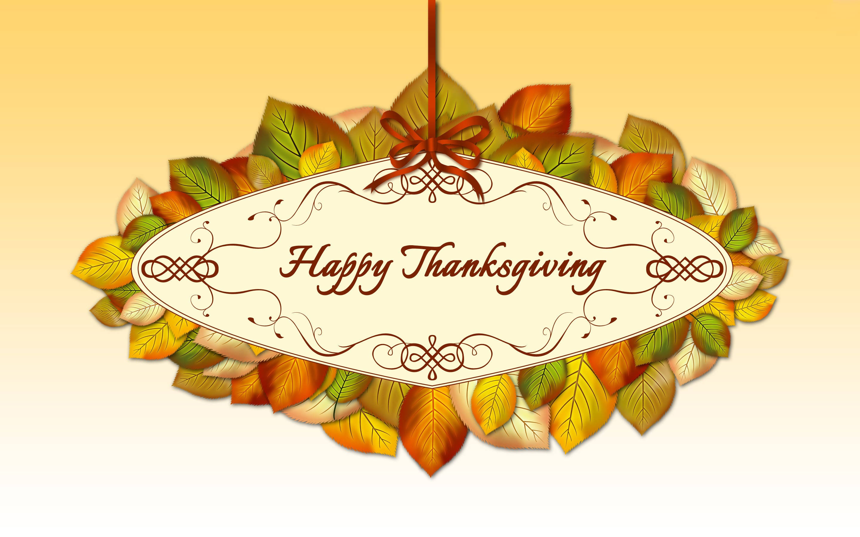 Sød efterårsblad-kunst til Thanksgiving Wallpapers