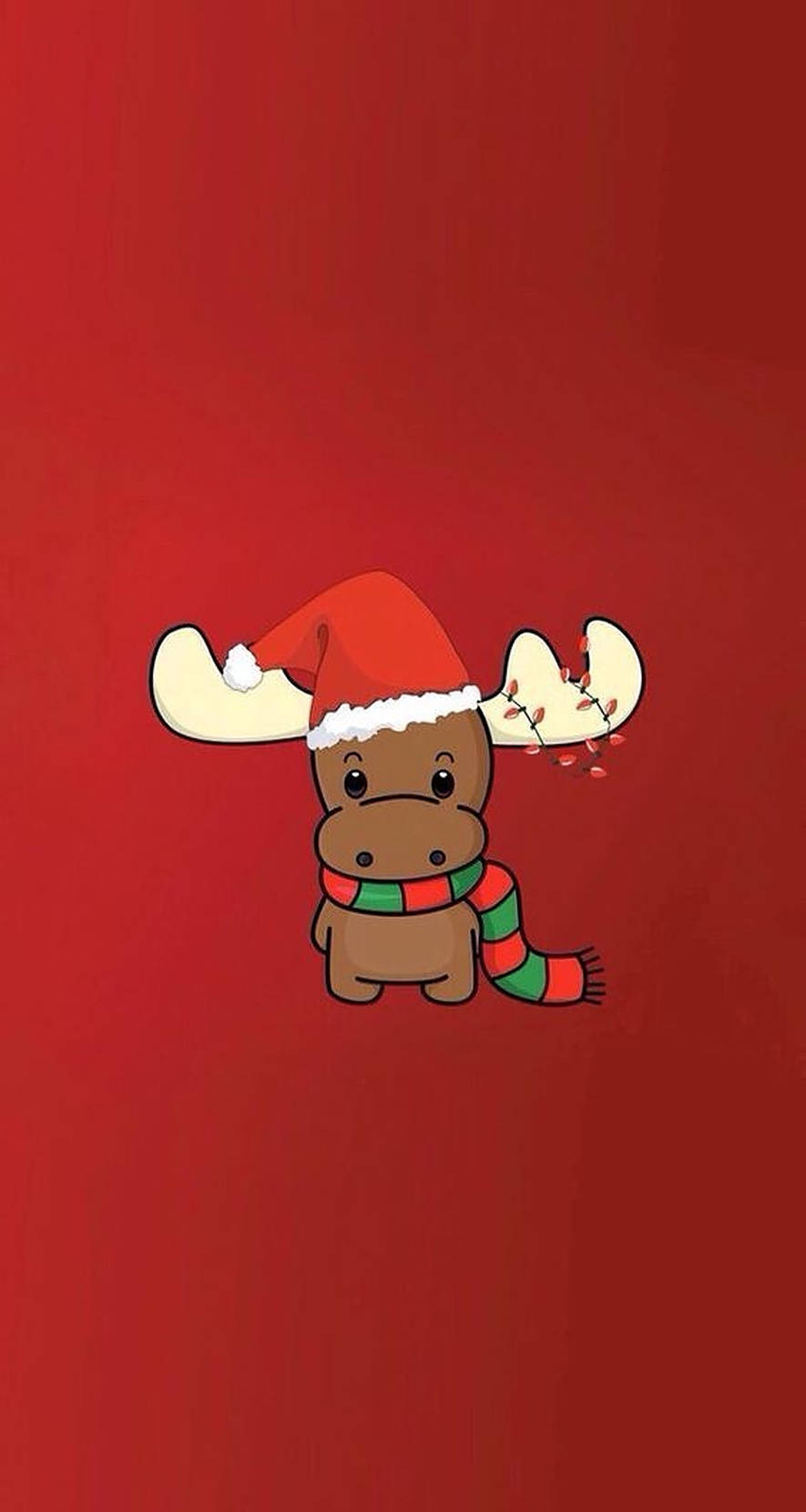 Sød elg juleplakat Wallpapers