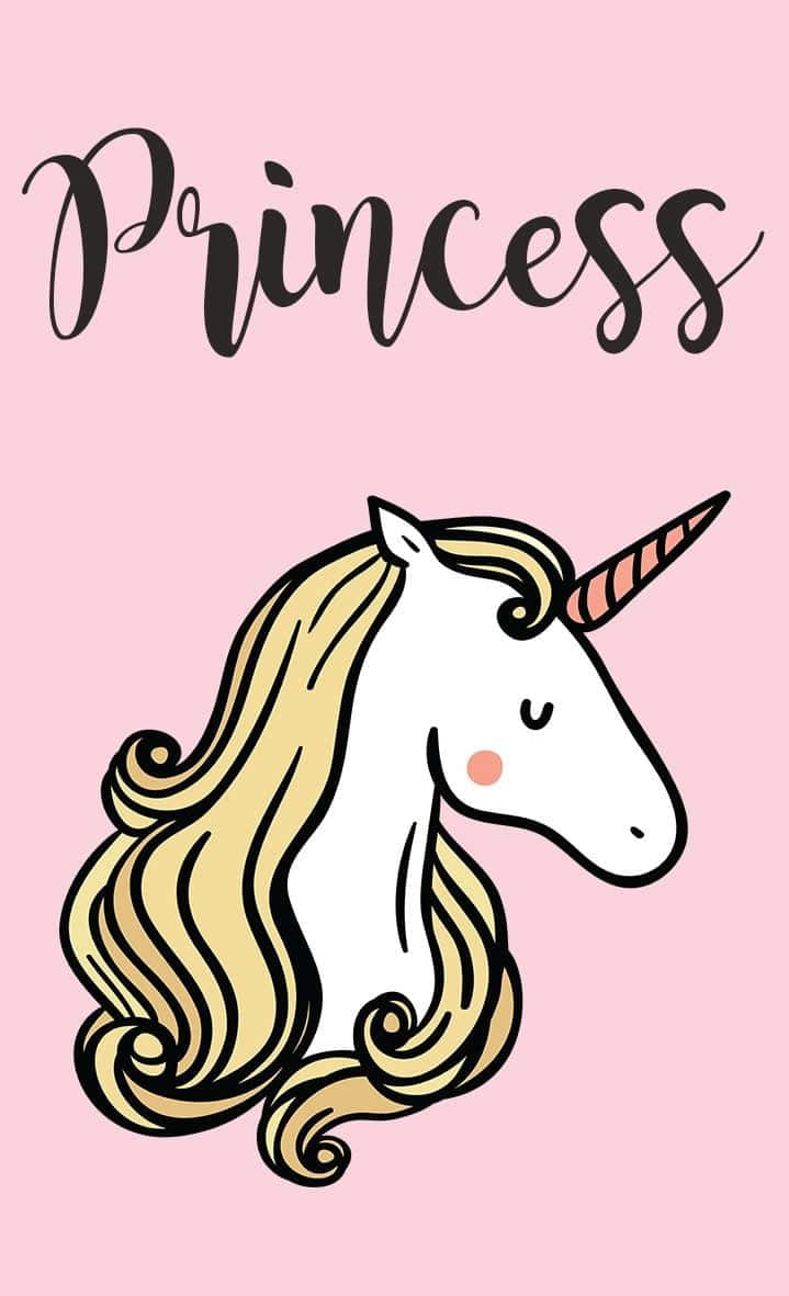 Sød enhjørning eventyrprinsesse illustrationskunstbillede Wallpapers