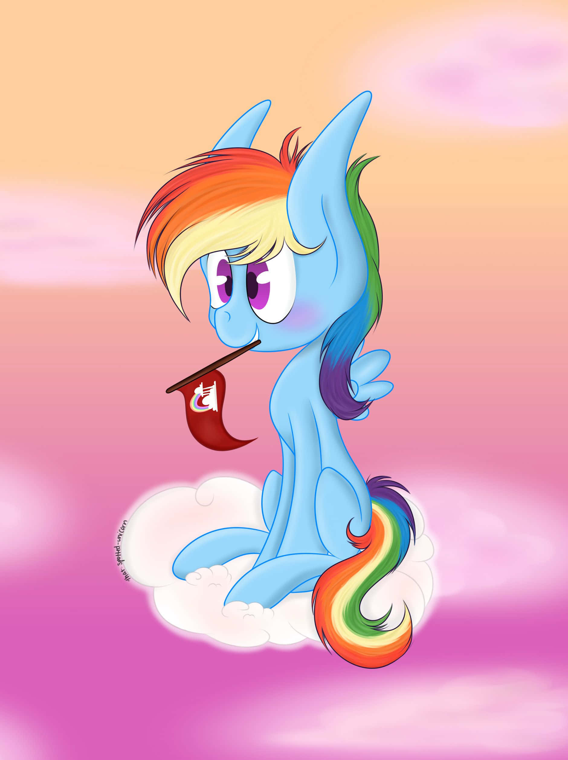 Sød enhjørning Rainbow Dash My Little Pony billede Wallpapers