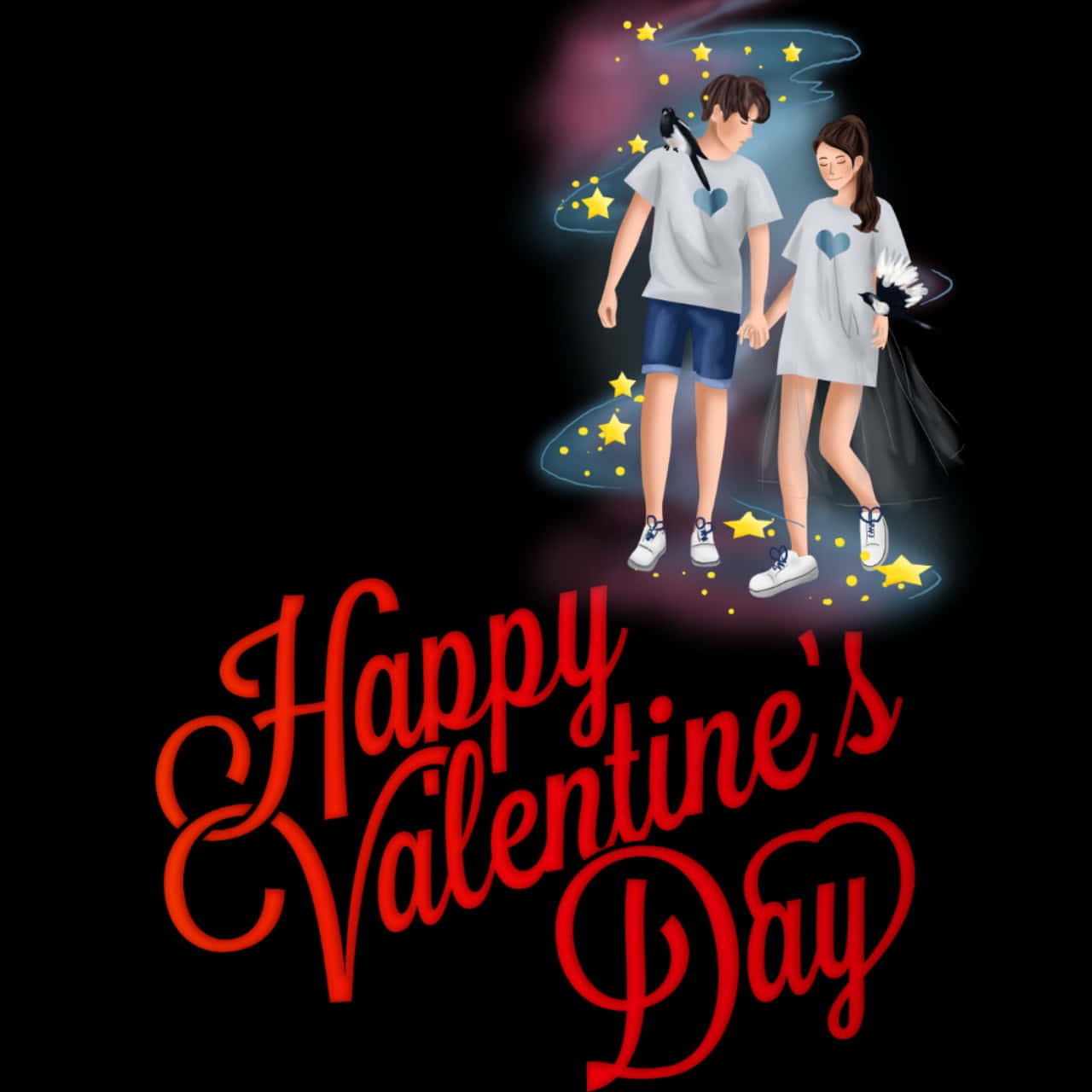 Sød Happy Valentine's Day Anime Kunst Wallpapers